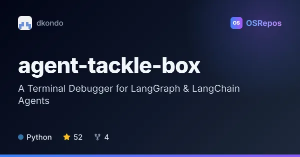 agent-tackle-box: A Terminal Debugger for LangGraph & LangChain Agents