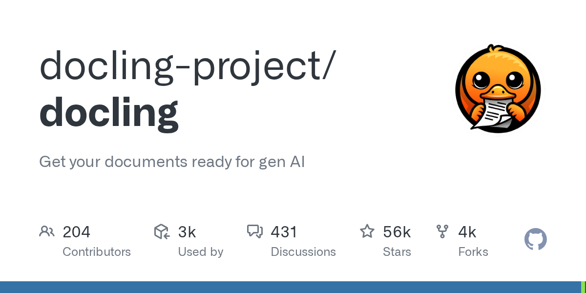 Docling: Streamlining Document Processing for Generative AI