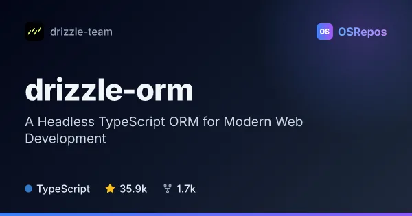Drizzle ORM: A Headless TypeScript ORM for Modern Web Development