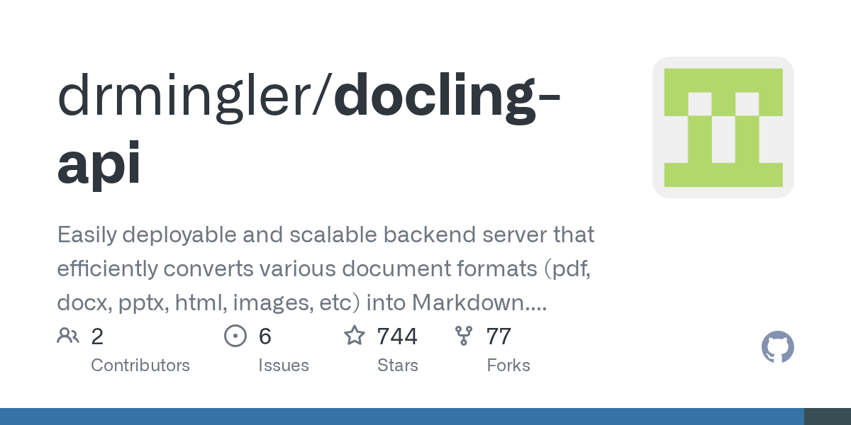 docling-api: Scalable Document to Markdown Conversion Server