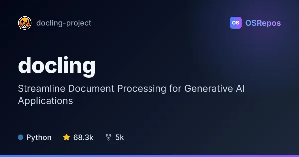 Docling: Streamline Document Processing for Generative AI Applications