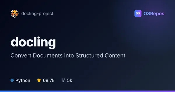docling: Convert Documents into Structured Content