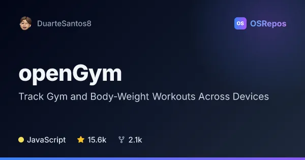 openGym: Track Gym and Body-Weight Workouts Across Devices