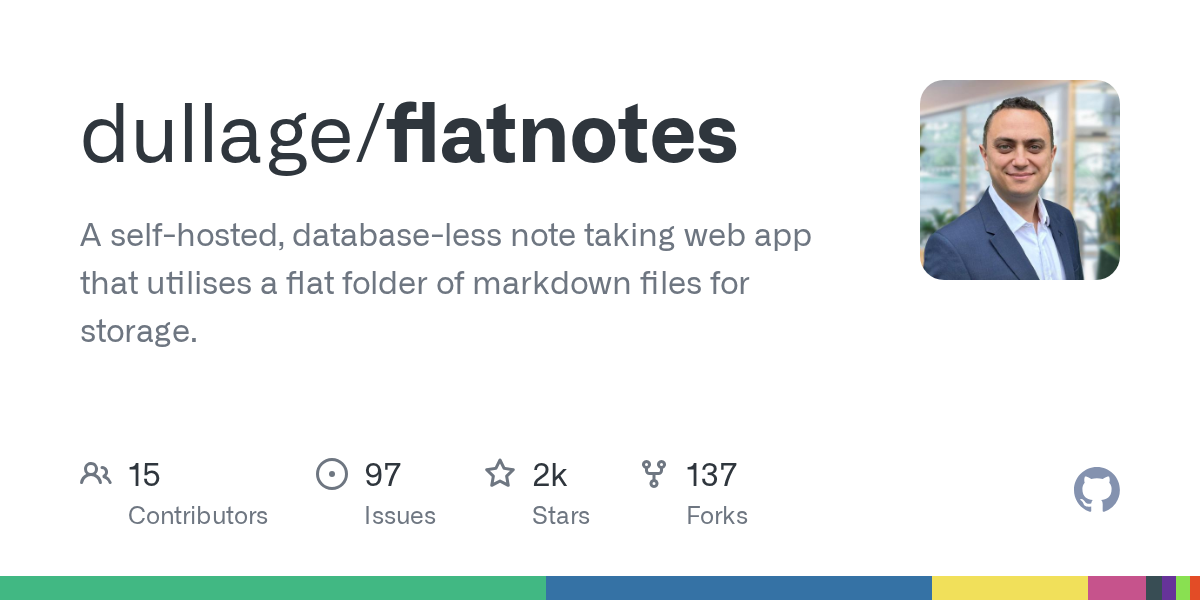 flatnotes: A Self-Hosted, Database-less Note-Taking Web App