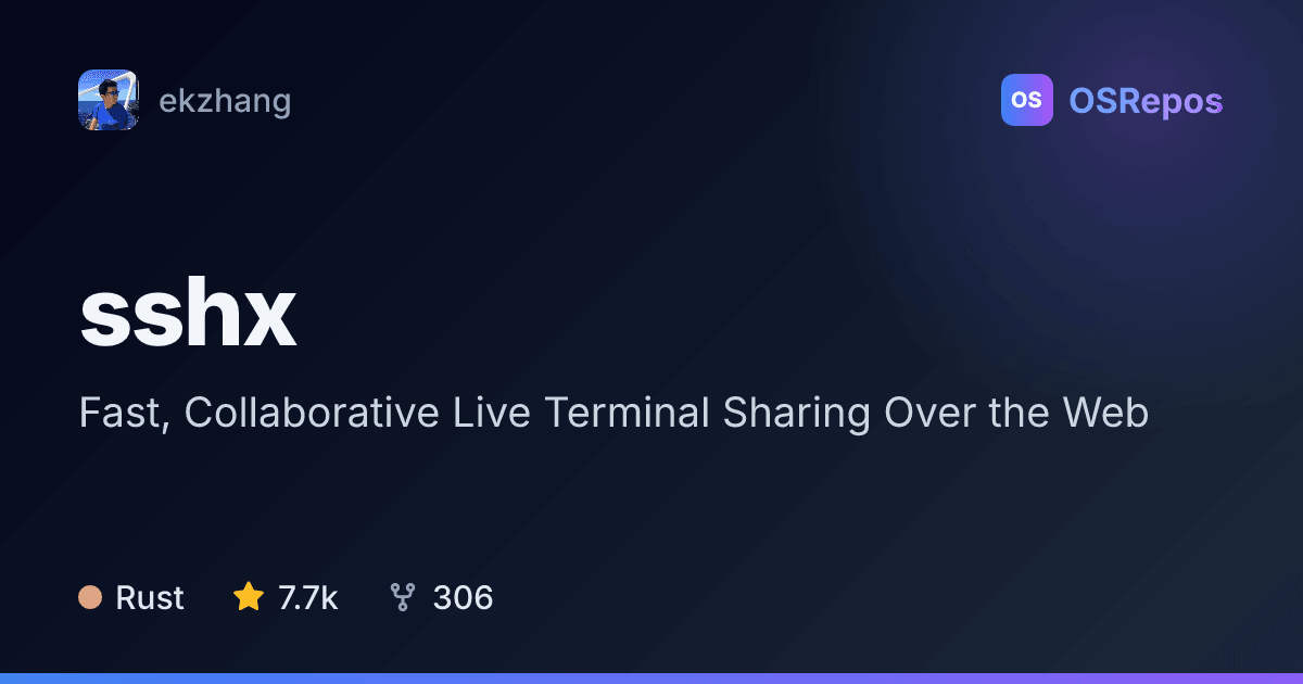 sshx: Share a Collaborative Terminal Over the Web