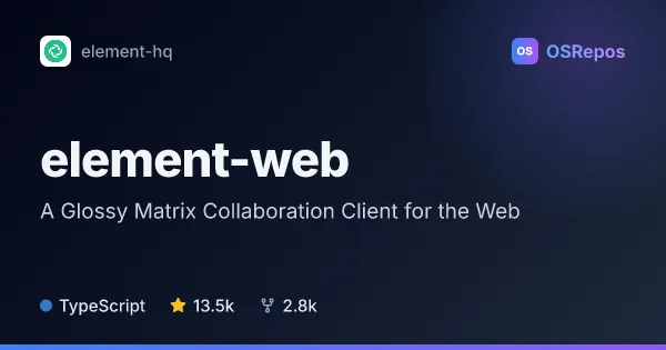 element-web: Access Matrix Chats in a Web Client