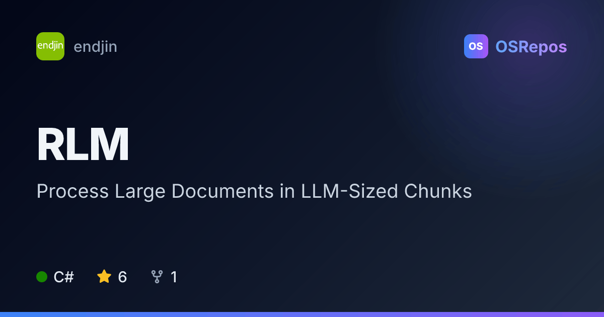 RLM: Process Large Documents in LLM-Sized Chunks