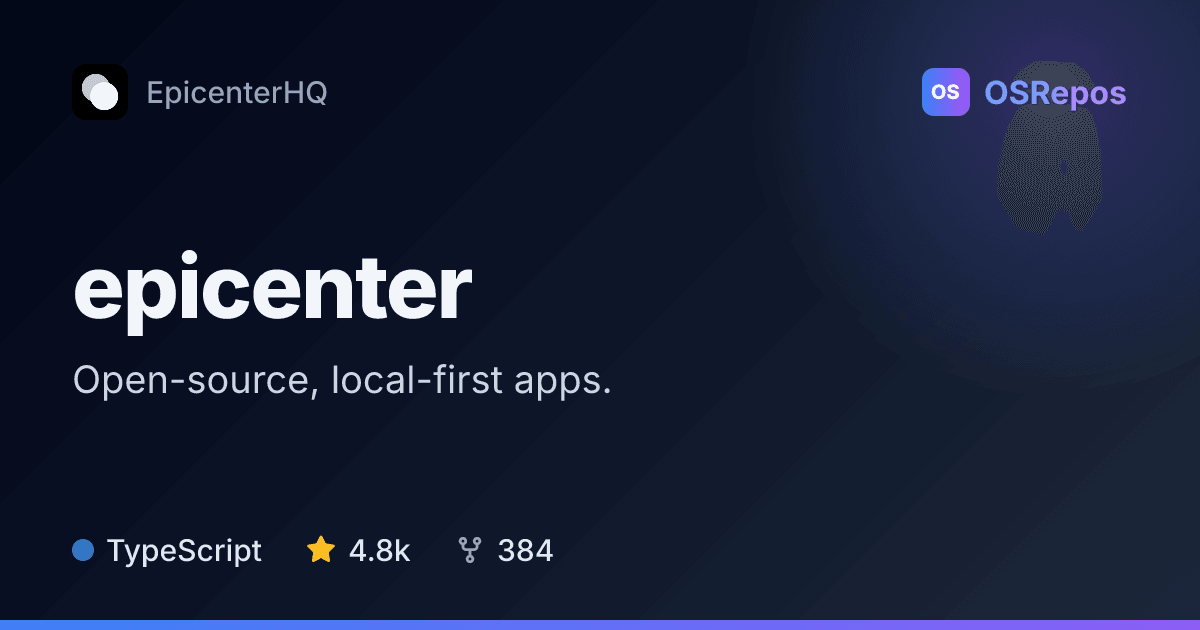 epicenter: Build Local-First Apps With Synchronized Data
