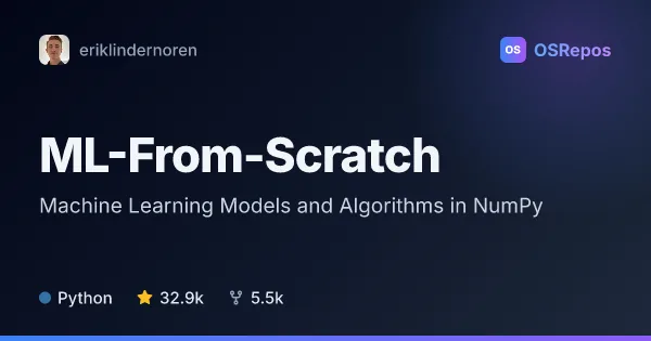 ML-From-Scratch: Machine Learning Models and Algorithms in NumPy