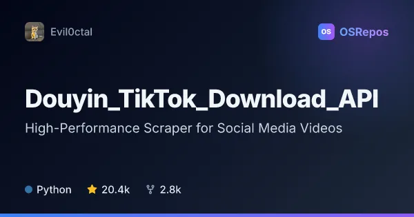 Douyin_TikTok_Download_API: Collect Data and Download Videos