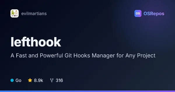Lefthook: A Fast and Powerful Git Hooks Manager for Any Project