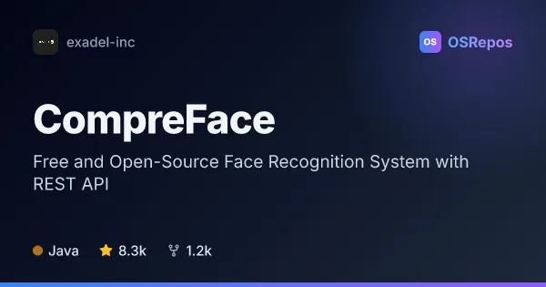 CompreFace: Free and Open-Source Face Recognition System with REST API