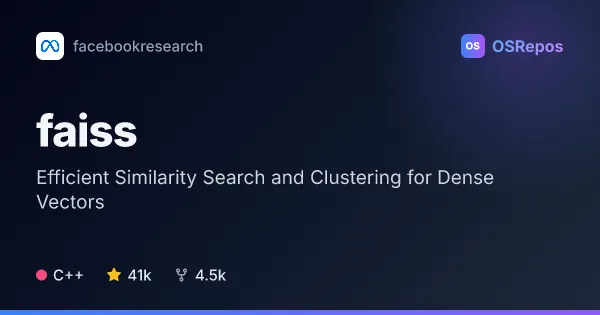 Faiss: Efficient Similarity Search and Clustering for Dense Vectors