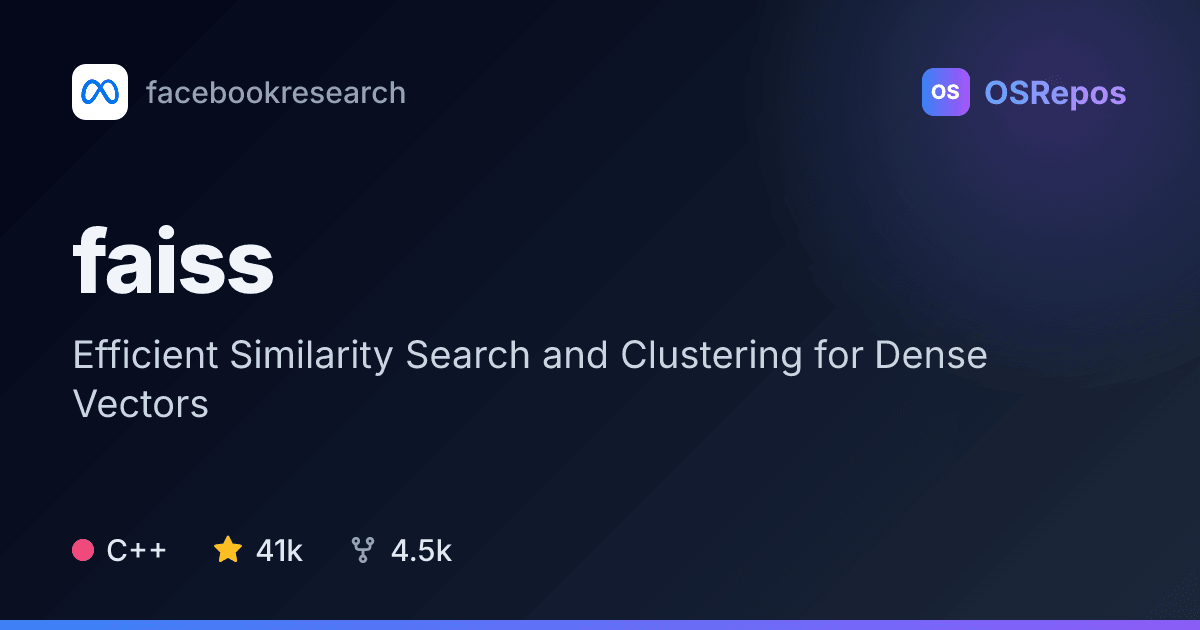 faiss: Search and Cluster Dense Vectors Efficiently