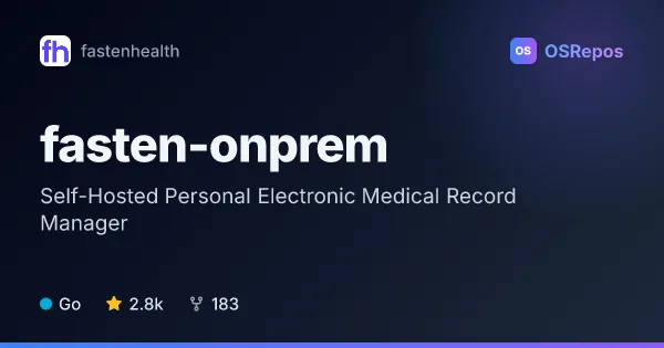 fasten-onprem: Manage Personal Health Records at Home