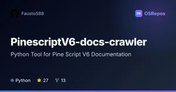 PinescriptV6-docs-crawler: Python Tool for Pine Script V6 Documentation