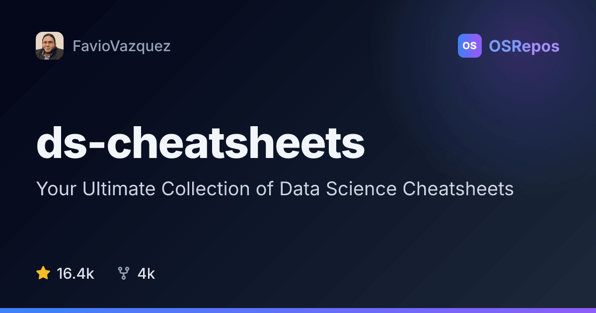 ds-cheatsheets: Find Data Science Reference Sheets