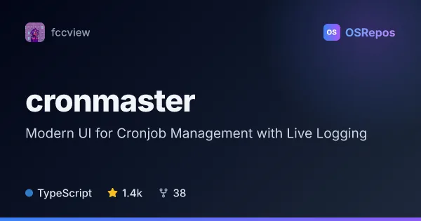 cronmaster: Manage Cron Jobs with a Web Interface