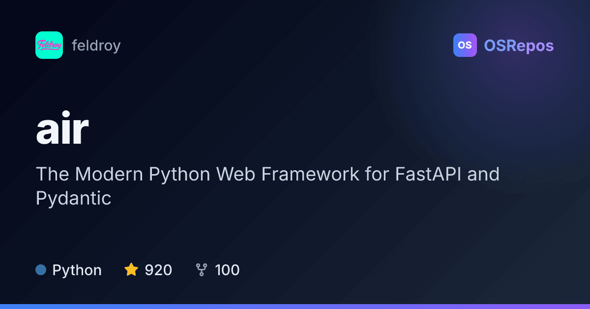 air: Build Python Web Apps with HTML and FastAPI