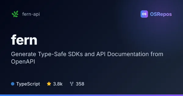 Fern: Generate Type-Safe SDKs and API Documentation from OpenAPI