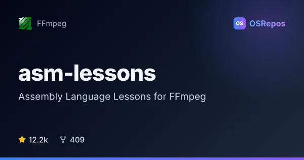 asm-lessons: Learn Assembly for FFmpeg