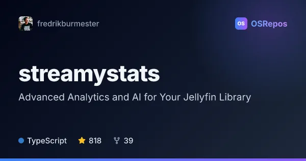 streamystats: Analyze Jellyfin Viewing Activity