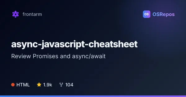 async-javascript-cheatsheet: Review Promises and async/await