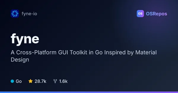 Fyne: A Cross-Platform GUI Toolkit in Go Inspired by Material Design