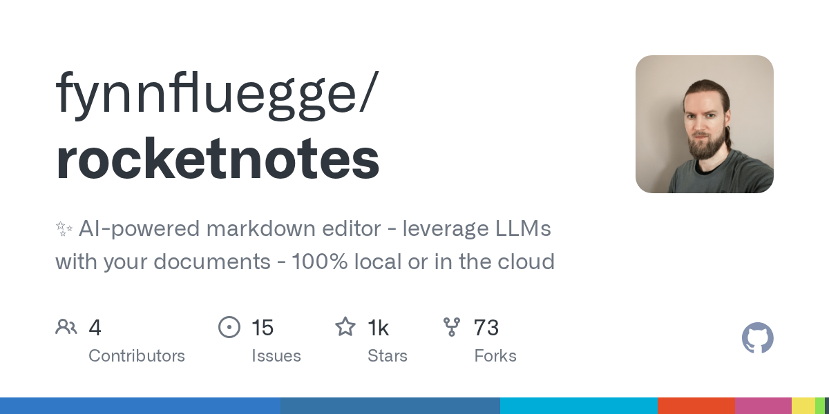 Rocketnotes: AI-Powered Markdown Editor for Local and Cloud Knowledge Management