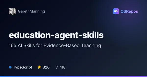 education-agent-skills: Evidence-Grounded Skills for Education AI