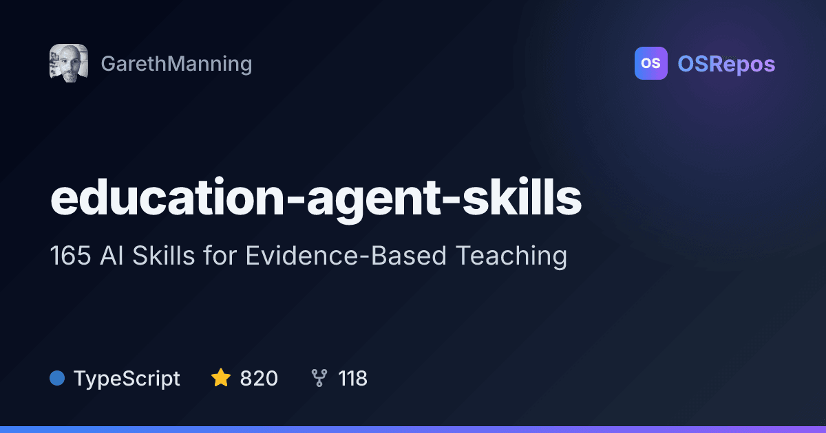 education-agent-skills: Evidence-Grounded Skills for Education AI
