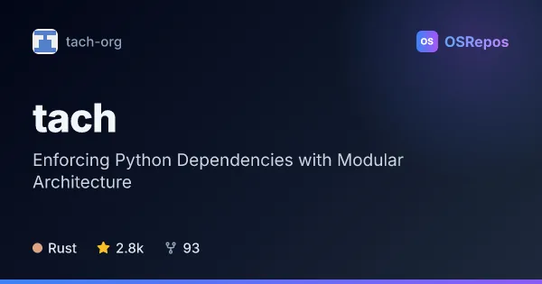 Tach: Enforcing Python Dependencies with Modular Architecture