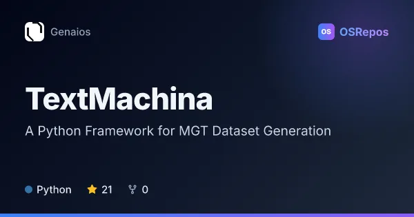 TextMachina: A Python Framework for MGT Dataset Generation