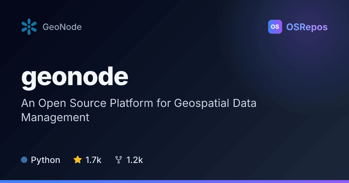 geonode: Manage and Share Geospatial Data