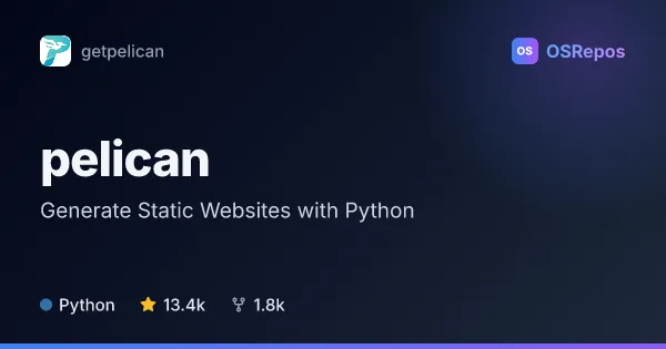 pelican: Generate Static Websites with Python