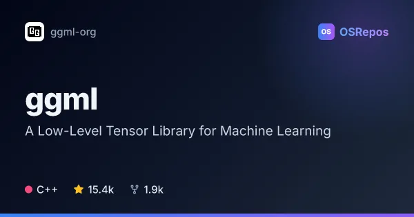 ggml: Build Portable Tensor Workloads for Machine Learning