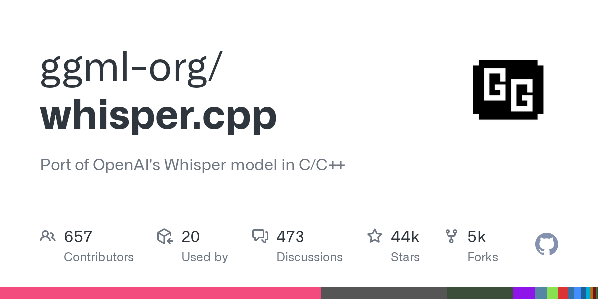 whisper.cpp: High-Performance Speech Recognition with OpenAI's Whisper Model