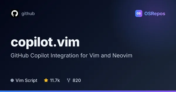 copilot.vim: GitHub Copilot Integration for Vim and Neovim