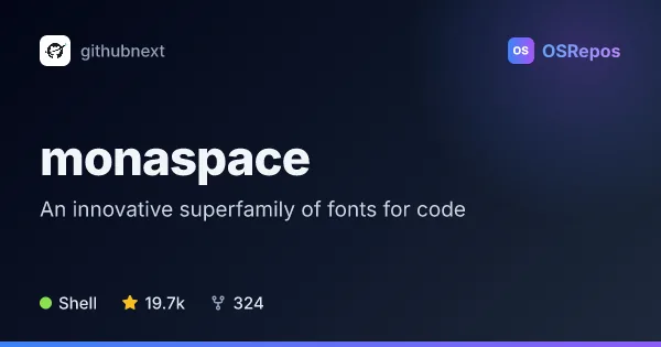 monaspace: A Font Superfamily Designed for Code