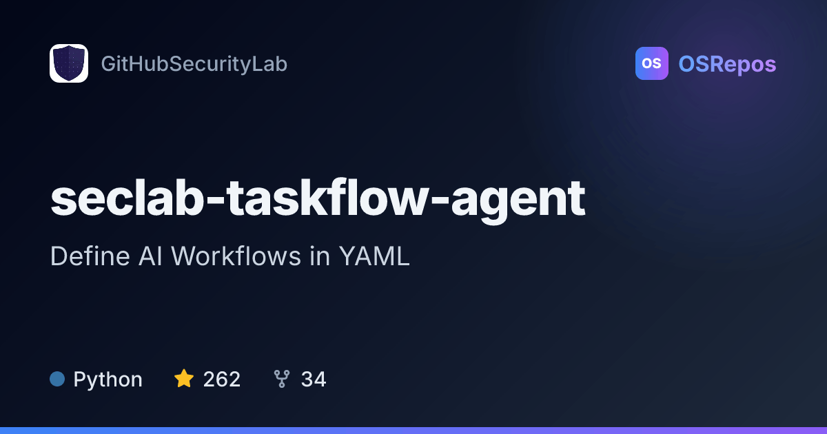 seclab-taskflow-agent: Define AI Workflows in YAML