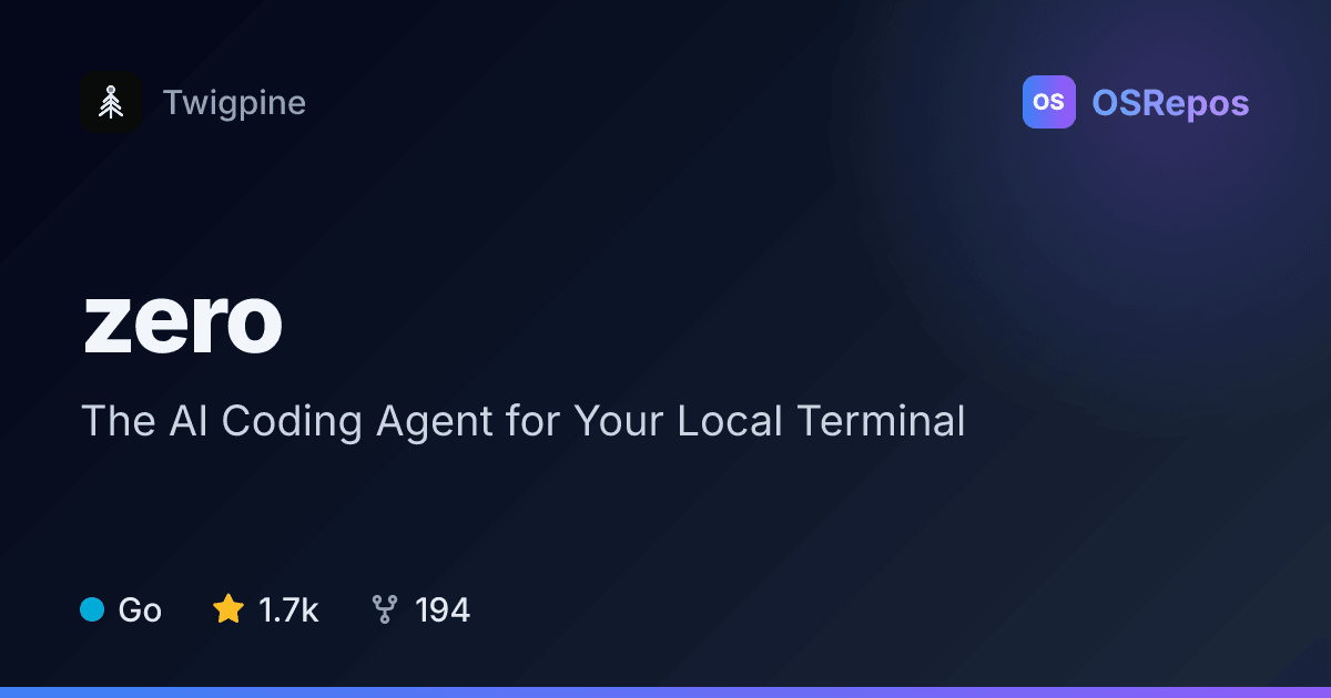 zero: Run a Local Terminal Coding Agent