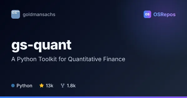 gs-quant: A Python Toolkit for Quantitative Finance