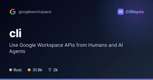 cli: Use Google Workspace APIs from Humans and AI Agents