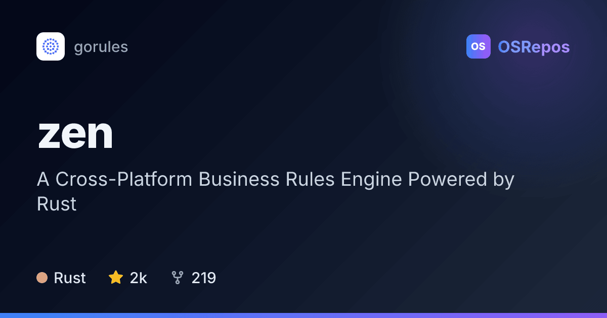 ZEN Engine: A Cross-Platform Business Rules Engine Powered by Rust