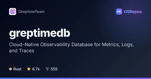 GreptimeDB: Cloud-Native Observability Database for Metrics, Logs, and Traces