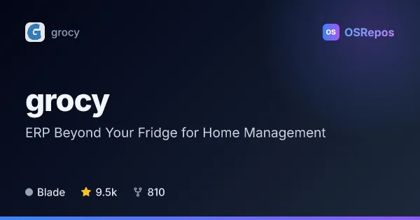 grocy: Manage Groceries and Household Tasks at Home