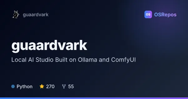 guaardvark: Local AI Studio Built on Ollama and ComfyUI