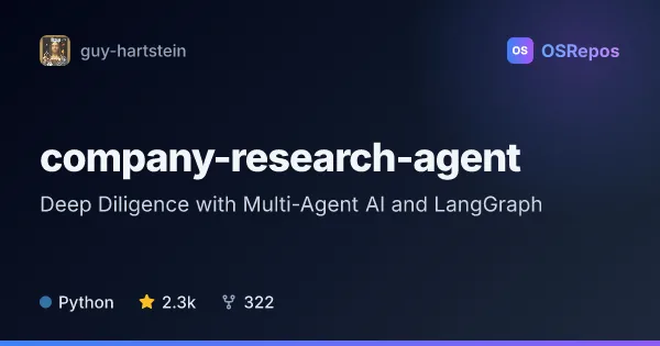 Company Research Agent: Deep Diligence with Multi-Agent AI and LangGraph