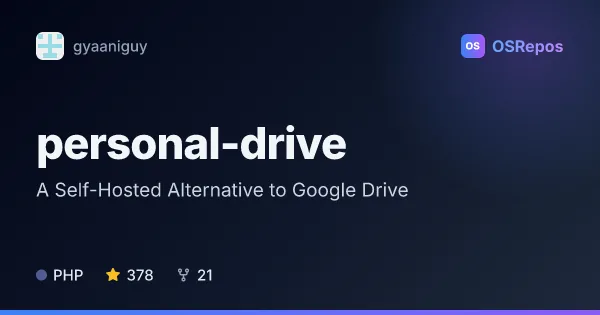 Personal Drive: A Self-Hosted Alternative to Google Drive