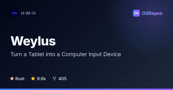 Weylus: Turn a Tablet into a Computer Input Device